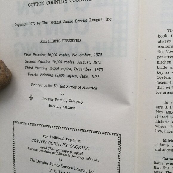 Alabama Vintage Cookbook 1972 - Picture 4 of 6